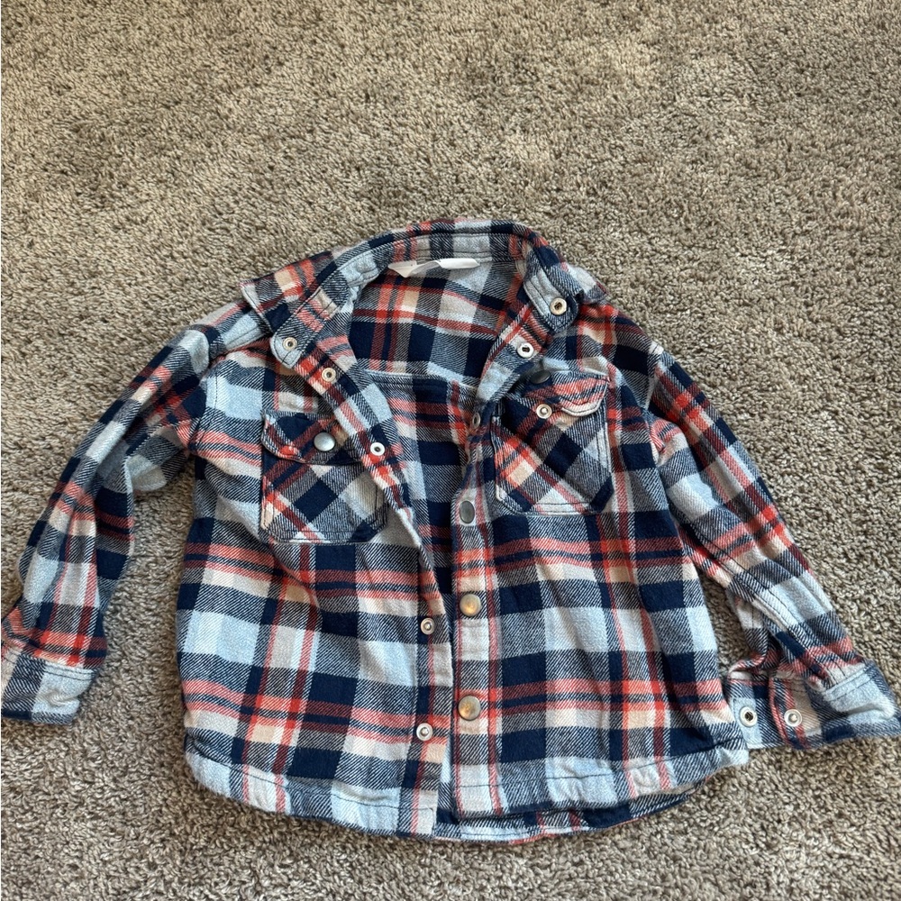 H&M Plaid Flannel Kids Shirt 4T